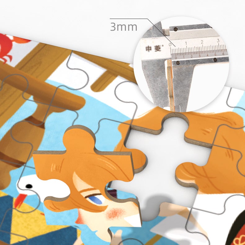 Children'S Jigsaw Puzzle 208 Pieces Iron Boxed Early Education Puzzle Wooden Animal Traffic Jigsaw Puzzle Toy Gift - Image 5